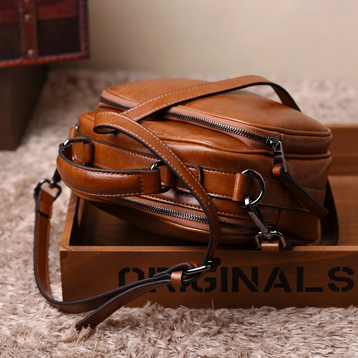 Женская сумка из натуральной телячьей кожи WOONAM маленькая через плечо с верхним