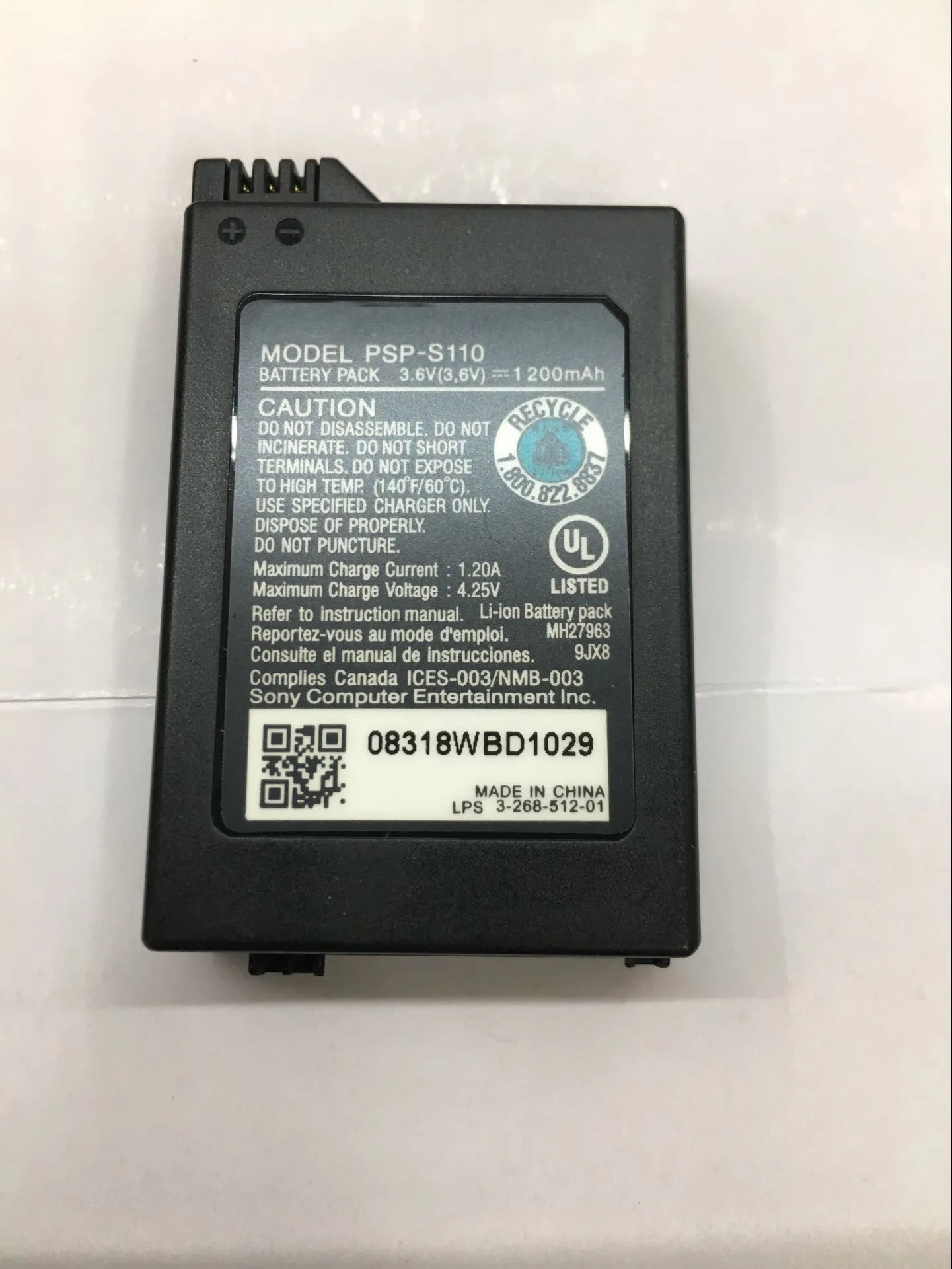 

High quality Battery Pack For PSP Slim 2000 3000_12mah(indeed 1100) 50pcs