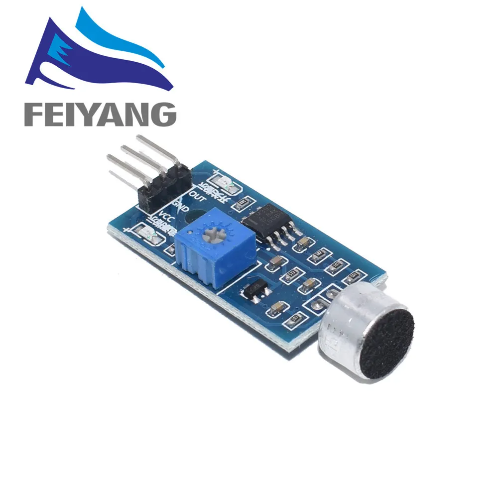 10 шт. 3 контактный голосовой модуль датчика обнаружения звука Интеллектуальный
