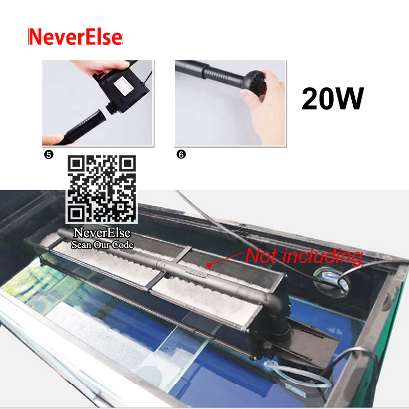 Aquarium Fish Tank Submersible Filter Pump 3in1 Water Spray Pipe Circulate Waterfall Pump Increase Air Oxygen 12W/20W Water Pump