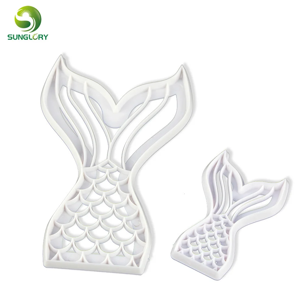 Mermaid Tails Set of Two Cutters DIY Cupcake Mold Cookie Cutter Cake Decor Cutting Dies Decorating Tools | Дом и сад