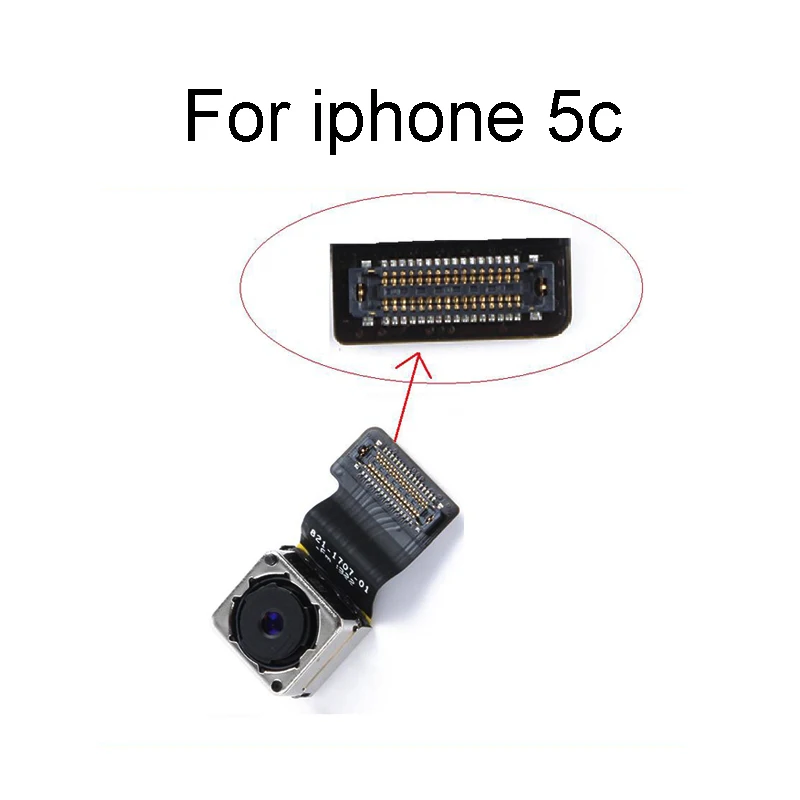 For iphone 5c Оригинальная основная задняя камера для iphone 4, 4S, 5, 5S, SE, 5C, 6, 6 S, 7, 8 Plus, X, XS, XS, Max, XR, задняя большая камера, гибкий кабель, лента, протестирована на - Цвет: For iphone 5c