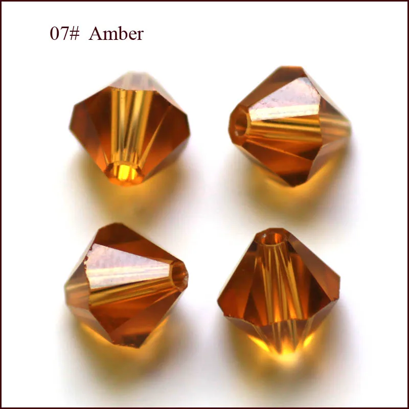 amber AAA1 хрустальные биконусные бусины 5301 4 мм 5 мм 6 мм 8 мм 10 мм свободные биконусные хрустальные бусины для изготовления модных украшений - Цвет: amber