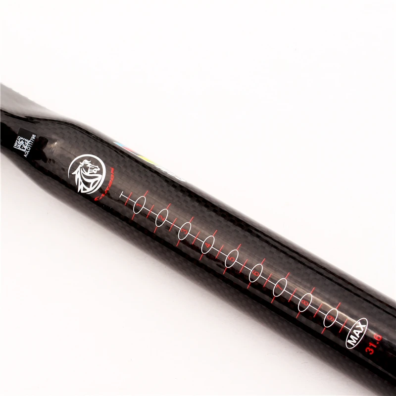 3 К углерода Волокно нарушая ветер Велосипедные седлодержатели MTB BMX глянцевых Bike