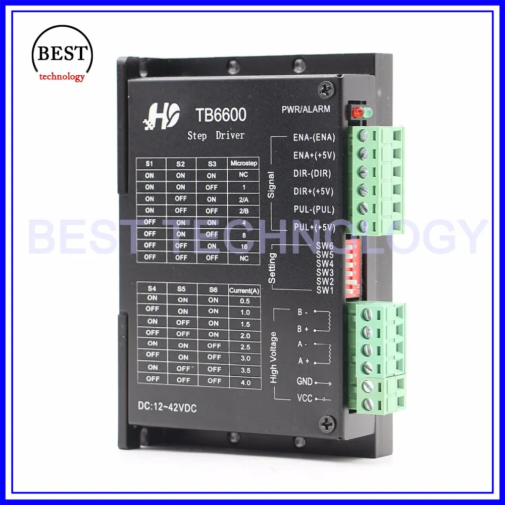 TB6600 Драйвер шагового двигателя Microstep16 DC12 42v 0 5 4a шаговый двигатель используемый