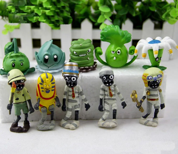 

Free Shipping 40Pcs/Lot Plants vs Zombies Toy 3-7cm PVZ Collection Plant Zombine Figure Toys Gift
