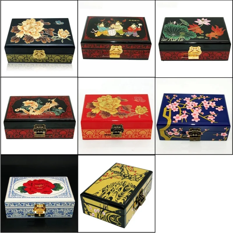 Шкатулка для украшений антикварные ящики хранения китайская Лаковая посуда