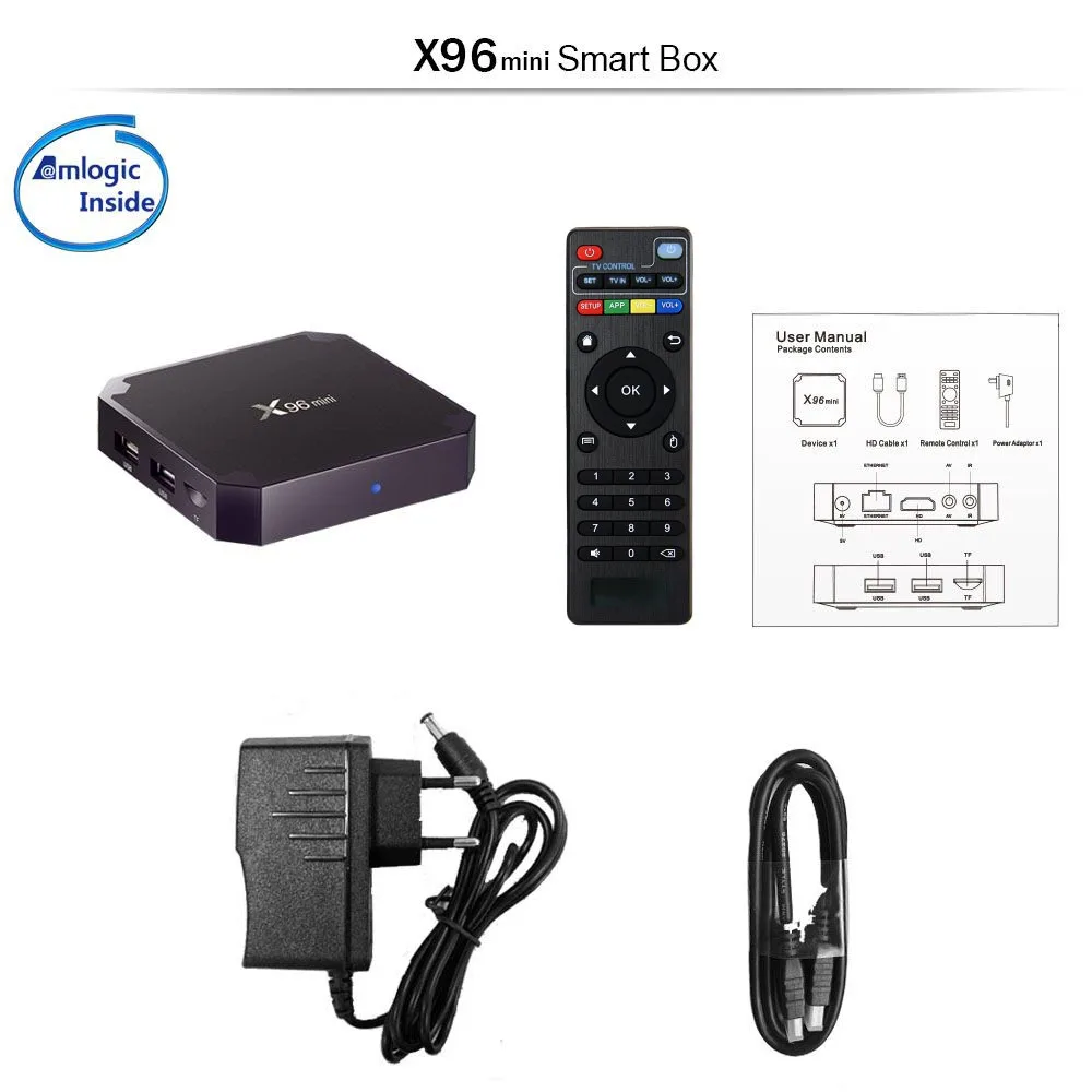 X96 Мини Android 7 1 четырехъядерный S905W 2 4 ГГц WiFi K HD медиаплеер X96Mini телеприставка