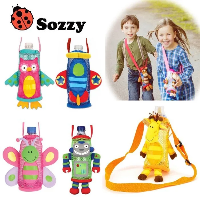 Прозрачная Милая Детская сумка для чайника с рисунком животного бутылка
