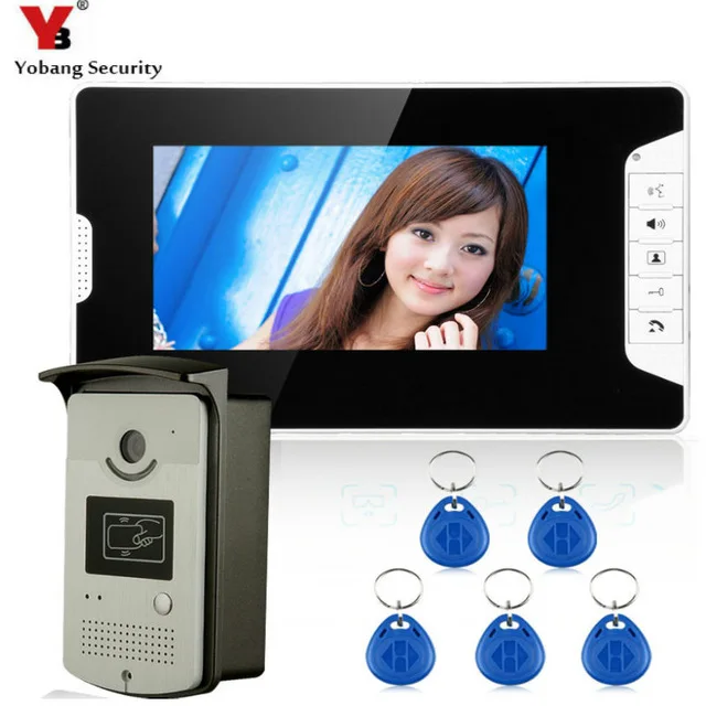 YobangSecurity 7 ''дюймовый цветной монитор проводной видеодомофон для видеодомофона