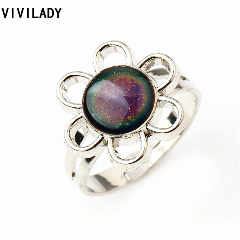 Женское кольцо с цветком VIVILADY регулируемое температурным контролем|ring anklet|ring