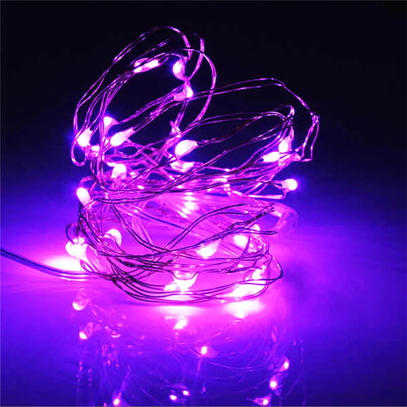 

DC 5V 2M 20LED USB charger LED strip light USB Powered RGB Copper Wire tape Holiday String lighting outdoor Fairy Christmas Tree
