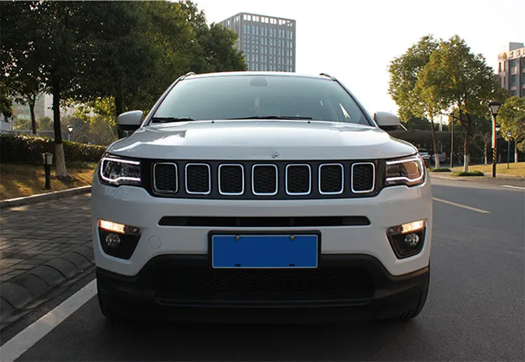 Автомобильный Стайлинг для Jeep compass фары в сборе- для компас светодиодный ксенон H7 с hid комплект из 2 предметов