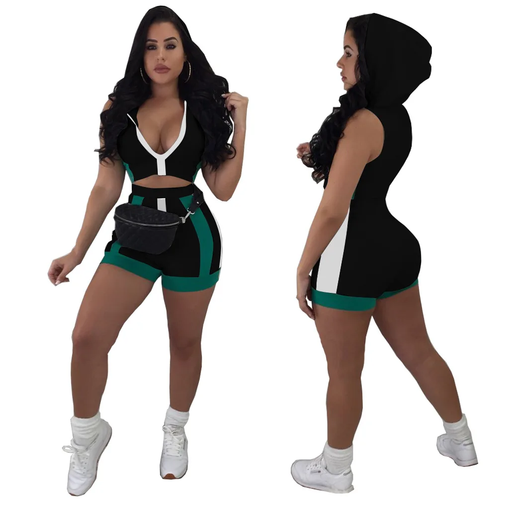 Spring and summer 2019 hot new style fashionable African Casual suit with matching hat shorts |