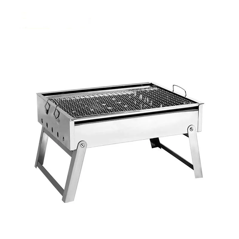 Гриль из нержавеющей стали дома барбекю гриль открытый небольшой складной дикий