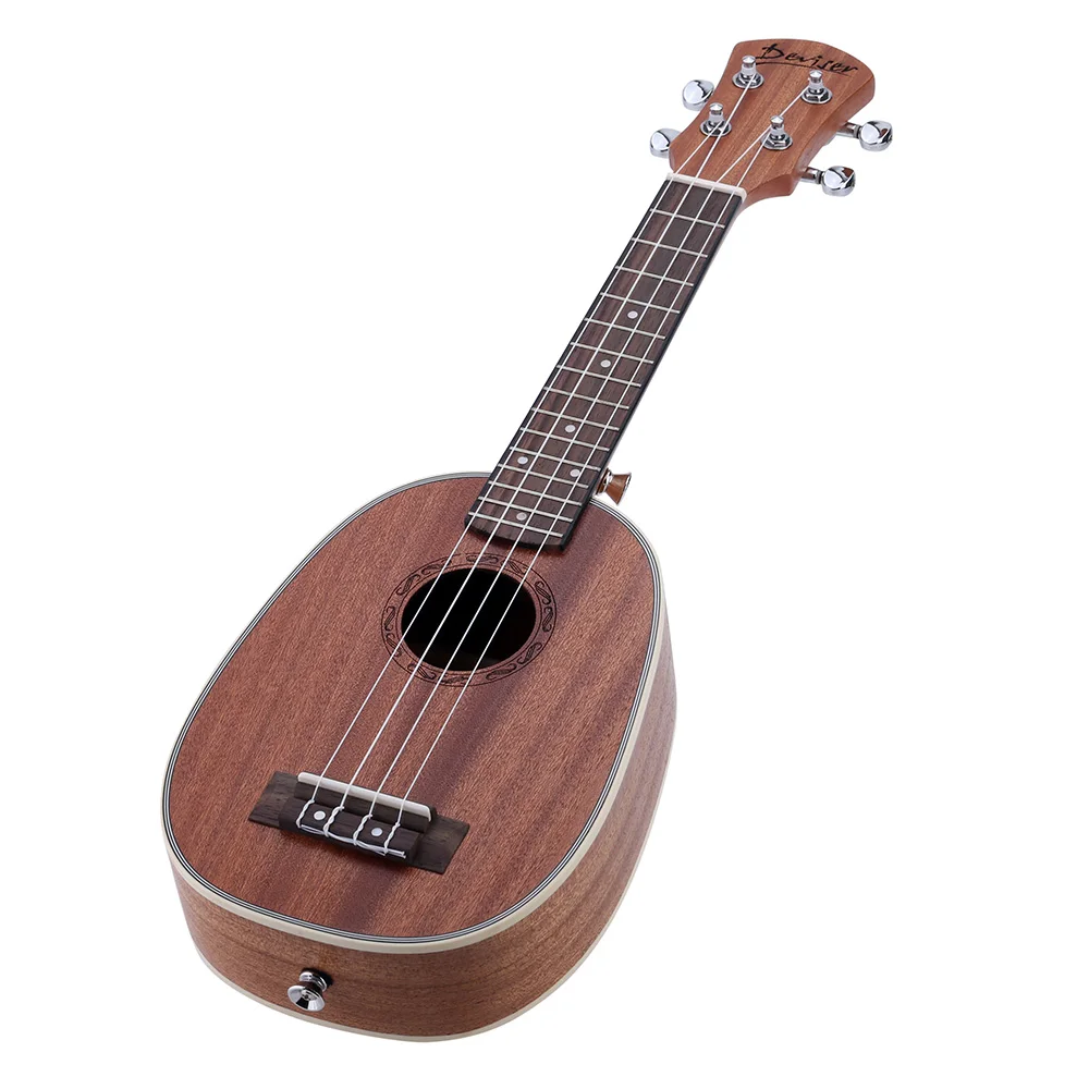 Высокое качество 21 &quotАнанасовый сопрано Укулеле прочный Sapele Ukulele Ukelele матовый 4