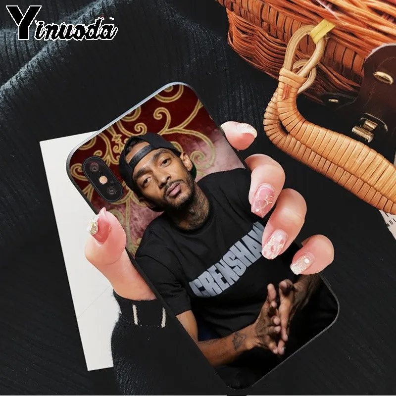 A6 Yinuoda Rapper Nipsey Hussle Черная мягкая резина, термопластичный полиуретан чехол для телефона чехол для iPhone 8 7 6 6S Plus 5 5S SE XR X XS MAX Coque Shell - Цвет: A6
