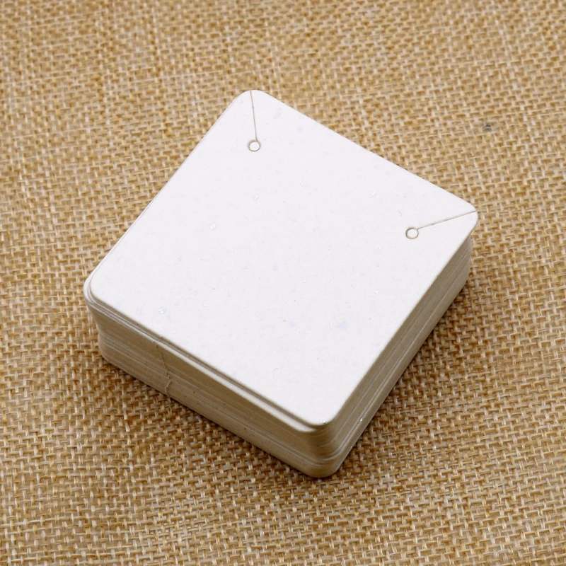 

Wholesale Jewelry Necklace Display Cards 100pcs/lot 5x5cm White Blank Jewelry Necklace Bracelet Packaging Cards for Jewelry