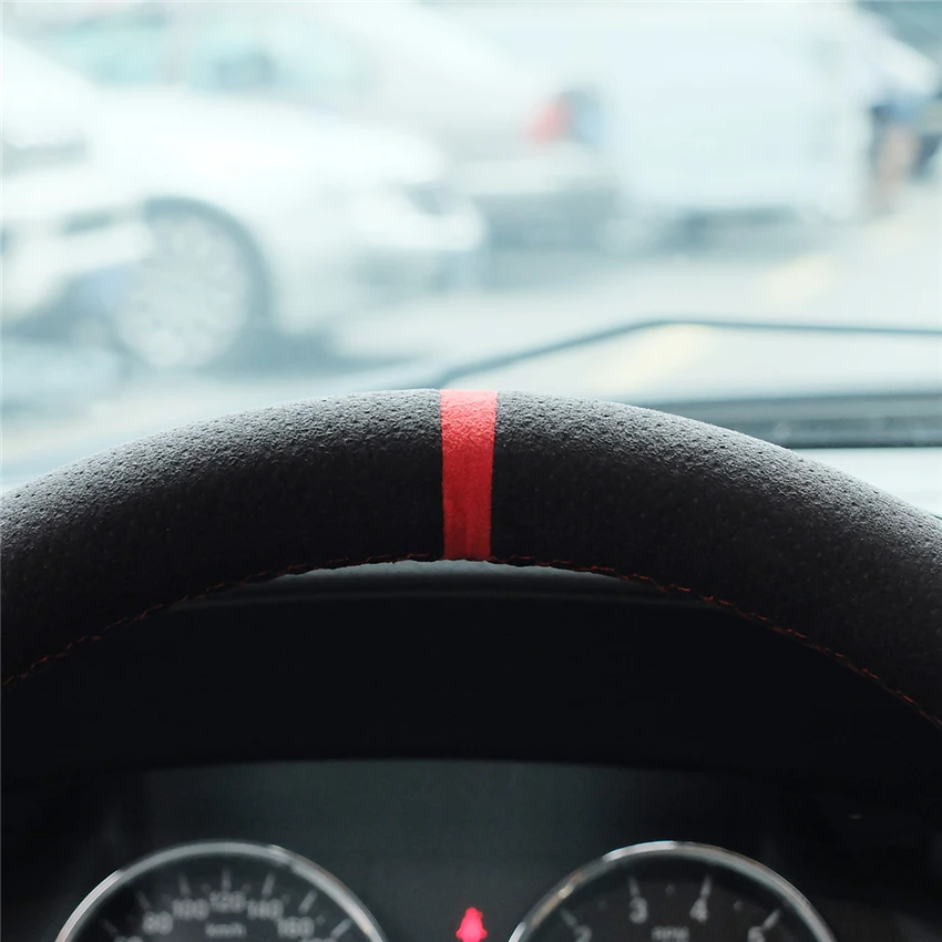 MEWANT Black Suede Hand Sew Anti-slip Car Steering Wheel Cover for Jeep Compass 2006-2010 Old Patriot 2007-2010 | Автомобили и