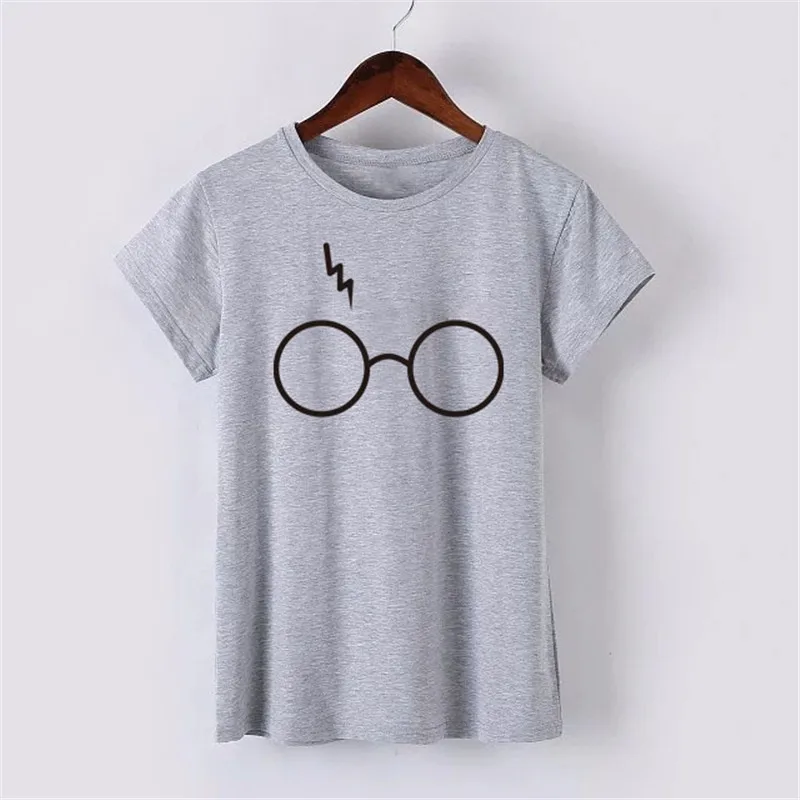 Blusas femininas Для женщин Lightning Очки печатных футболки Harajuku летняя футболка Футболки