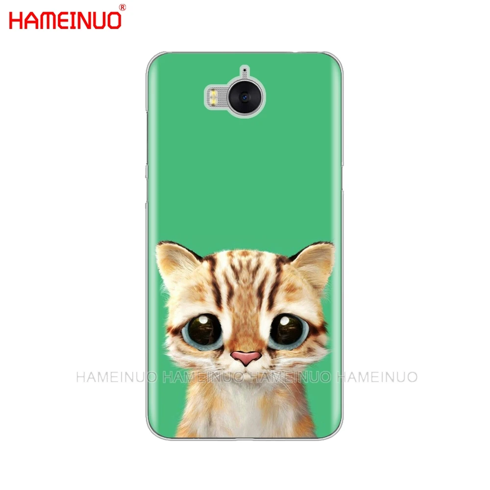 HAMEINUO милый чехол для сотового телефона с кошкой пейзажем животным huawei honor 3C 4X 4C 5C 5X
