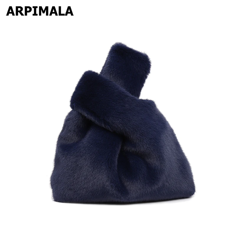 ARPIMALA 2018 женские сумочки из искусственного меха норки клатч роскошная