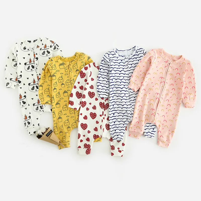 Унисекс детские комбинезоны летние халаты для новорожденных Sleepsuits Длинные