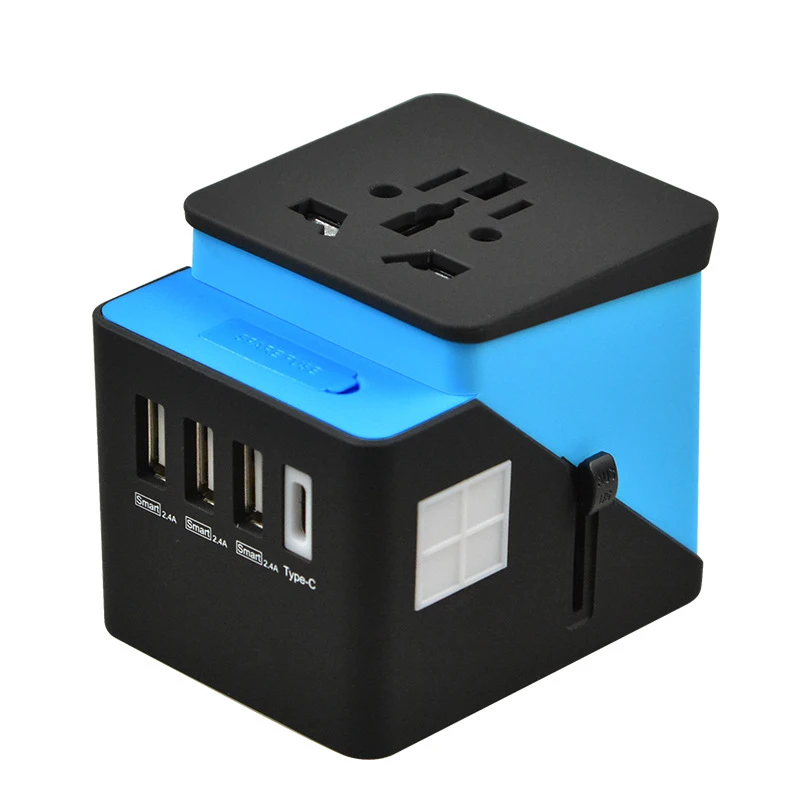 Международный универсальный адаптер питания для путешествий с 3 4 а USB по всему