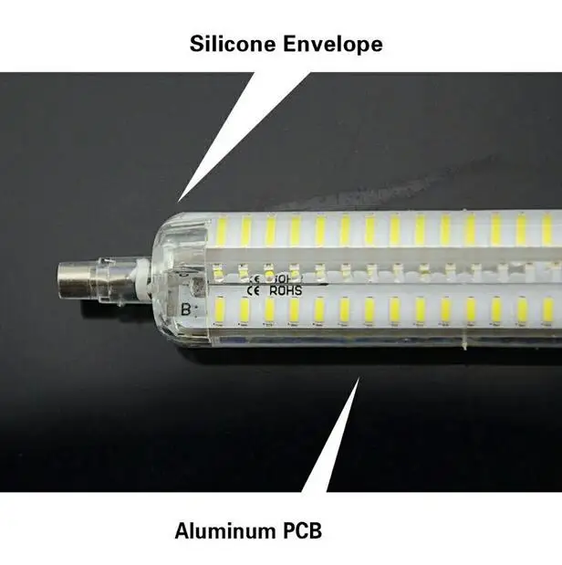 Новинка 2017 силиконовая Светодиодная лампа R7S лампа-кукуруза SMD 4014 220 В r7s 78 мм 118 7 Вт