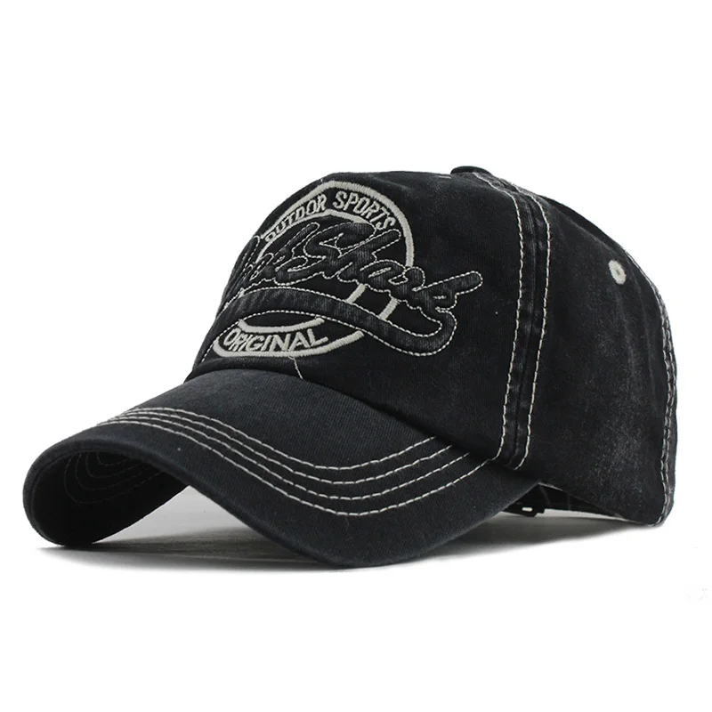 [FLB] New Washed Cotton Baseball cap Snapback Hats Autumn Summer Hat for Men Women Caps Casquette hats gorras para hombre F301 - Цвет: F301 Black