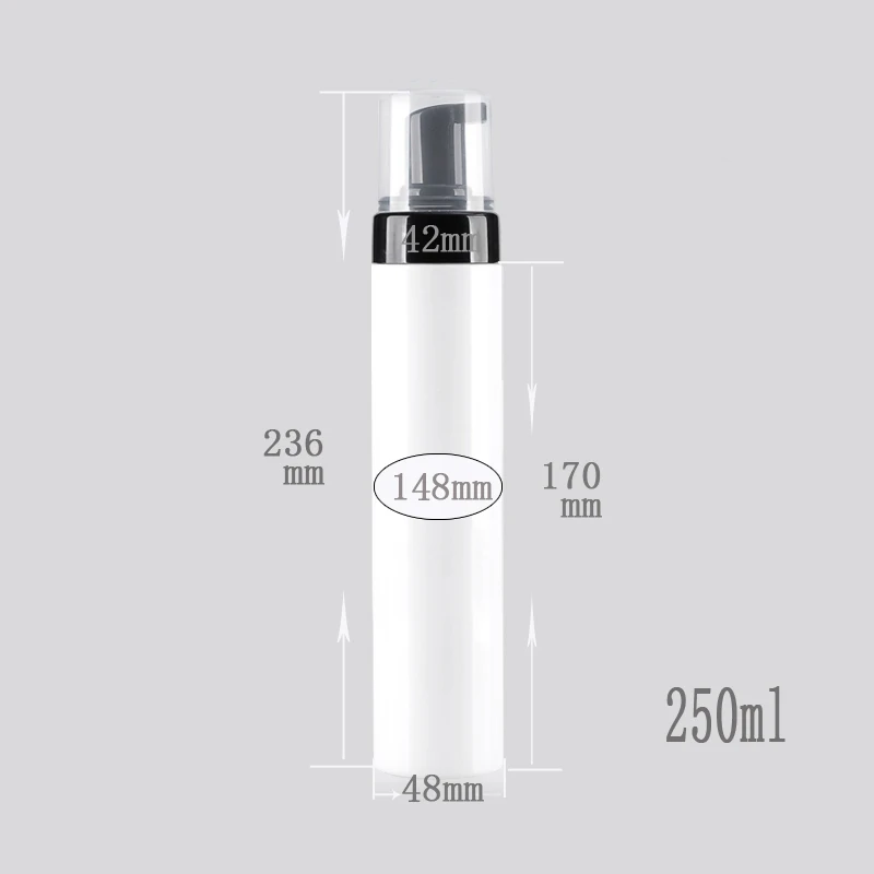 

300pcs 100ml 120ml 150ml 200ml 250ml Empty cosmetic facial Cleanser wash cream Plastic pet liquid soap Foam bottle foamer pump