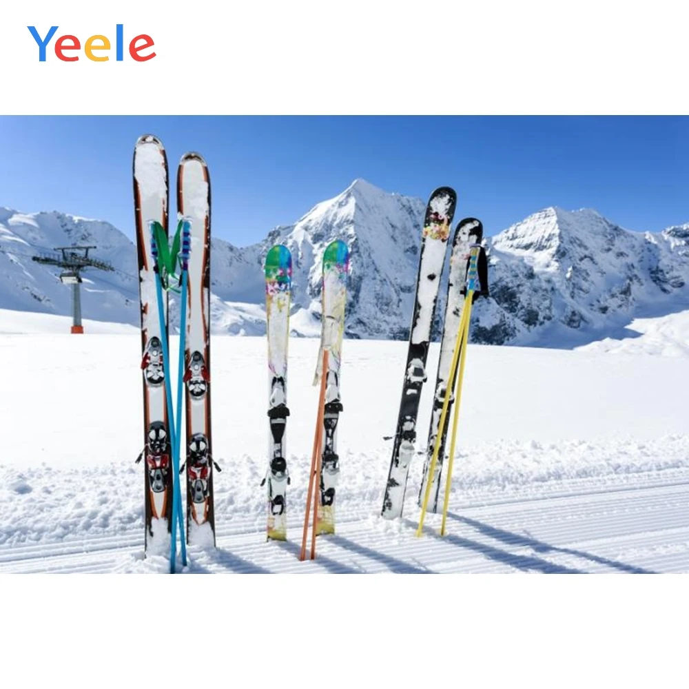 Фоны для фотосъемки Yeele лыжный комплекс Снежный скейтборд портретной съемки
