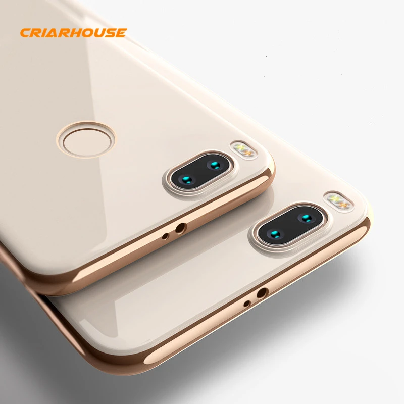 Позолоченный прозрачный ТПУ Мягкий силиконовый чехол-накладка для Xiaomi mi A1 mi x Max 2 Red mi Note 4 4x3 3s 4A чехол s