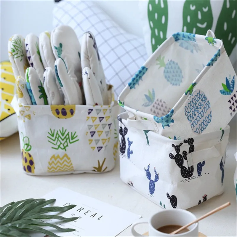 FullLove БЕСПЛАТНАЯ ДОСТАВКА Настольная корзина для хранения черный кактус