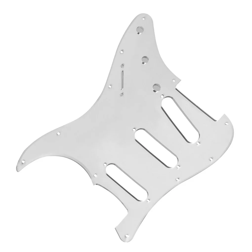 FLEOR серебряное зеркало гитарная накладка SSS 11 Отверстие 2T1V ручки для ST Аксессуары