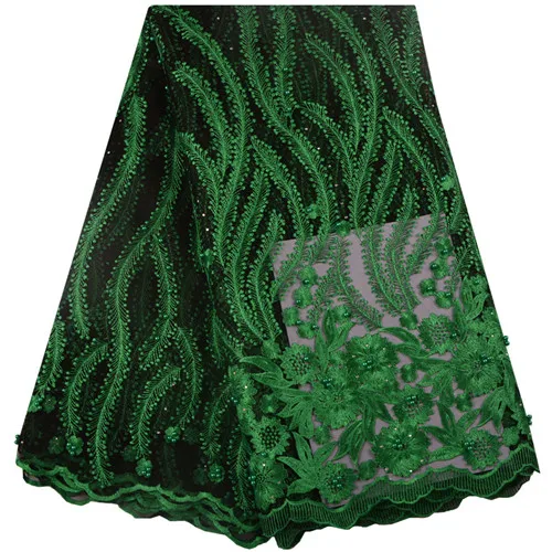 As picture African Lace Fabric Embroidered Nigerian Laces Fabric Bridal High Quality French Tulle Lace Fabric For Wedding Party A1300 - Цвет: As picture