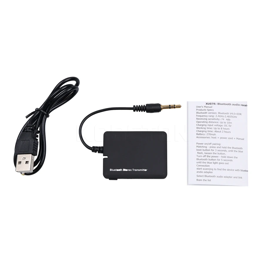 Kebidu Портативный передатчик Bluetooth универсальный bluetooth аудио с 3 5 мм Jack A2DP стерео