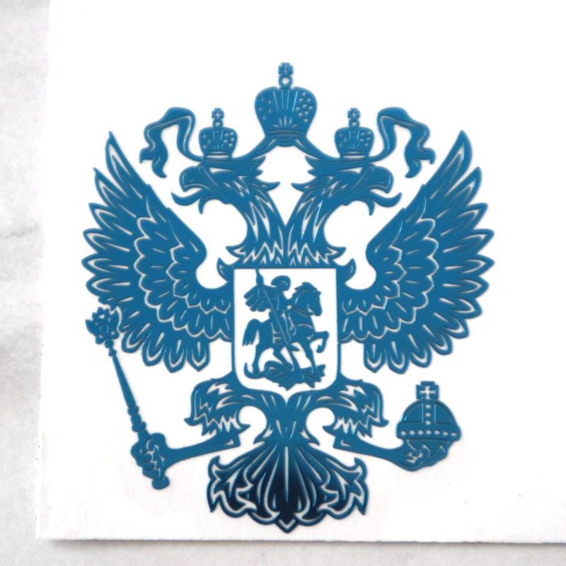 CK2887#3.4*4см Герб России Никель Металл Наклейки на автомобиль Российская Федерация