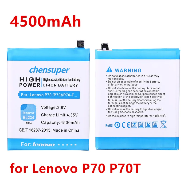 Chensuper 4500 мАч BL234 батарея для Lenovo P70 P70t T батареи|bl234 battery|battery for lenovo p70battery bl234 |