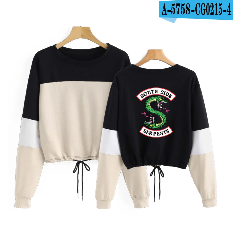 Beige FRDUN Tommee модная новая толстовка с длинными рукавами и круглым вырезом в стиле ривердейла, женская одежда в стиле хип-хоп - Цвет: Beige