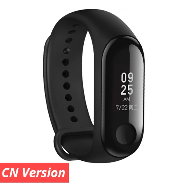 Black Xiaomi mi Band 3 фитнес-трекер умный Браслет 0,7" OLED сенсорный экран 50 м водонепроницаемый mi band 3 Смарт-браслет - Цвет: Black