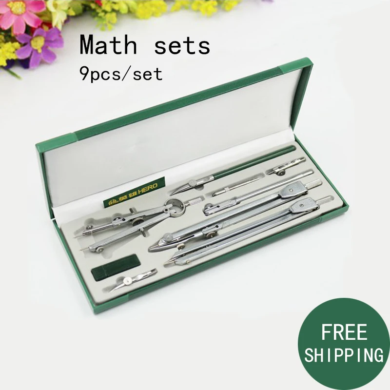 Набор механических инструментов для рисования hero H4009 9 шт./компл.|math set|mechanical drawing