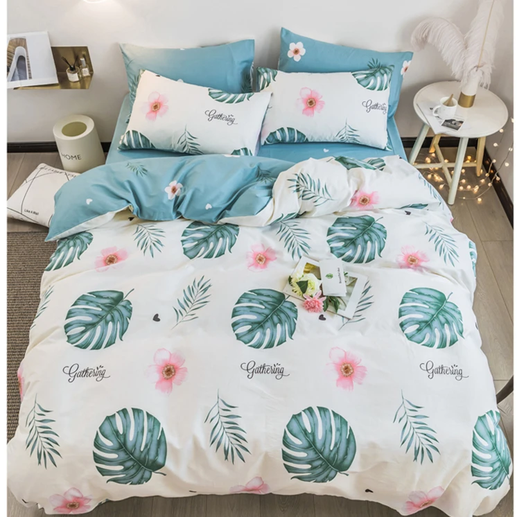 

Sholisa Summer 100% Cotton Comforters Printed Full/Queen Duvet 200*230cm Washable Thin Quilt Bedding set for Children Adult