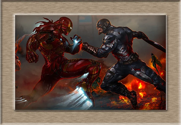 Американский Классический комиксы Super Hero серии Современной Поп элементы стены HD