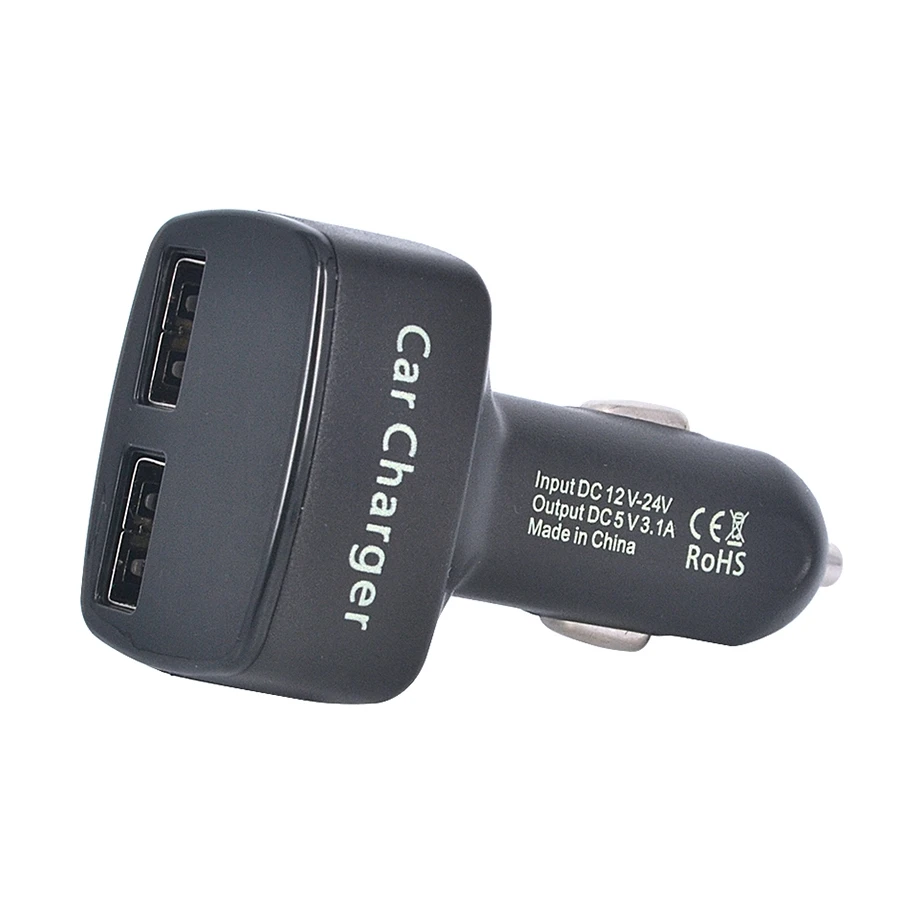 Автомобильное зарядное устройство с двумя USB портами и цифровым дисплеем 3 1