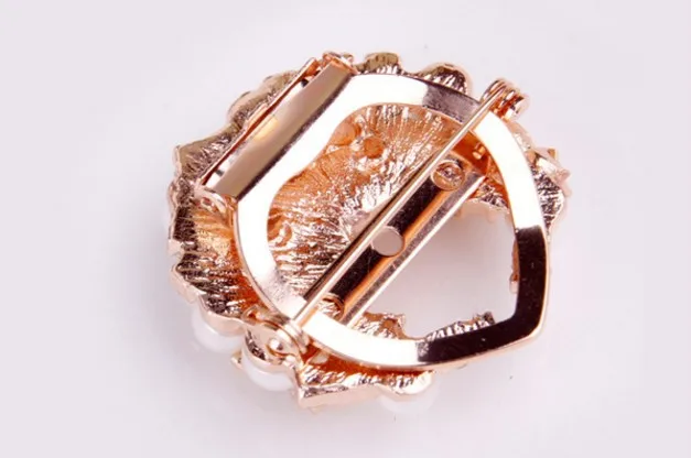 Новинка модные броши в виде креветки Женская Брошь с кристаллами и жемчугом