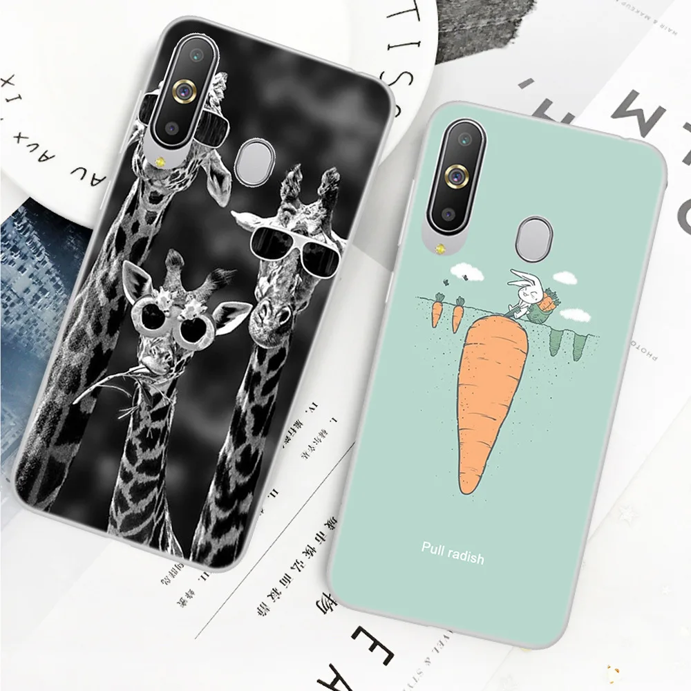 Модный чехол для телефона с милыми мультяшными животными Samsung Galaxy A8S рисунком