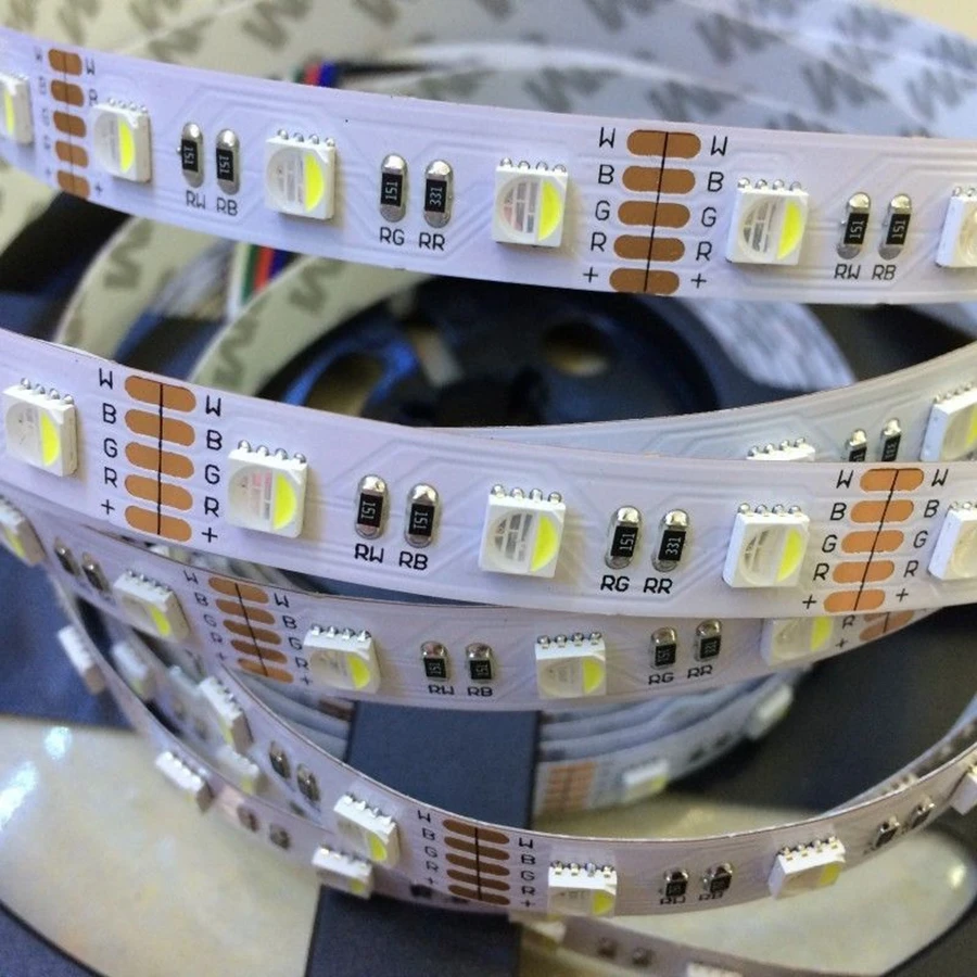 4 в 1 Цвета 5m-smd-5050-60leds/M RGBW или rgbww Светодиодные ленты света не Водонепроницаемый DC12V украшения дома для рождественской вечеринки Провода клейкие ленты