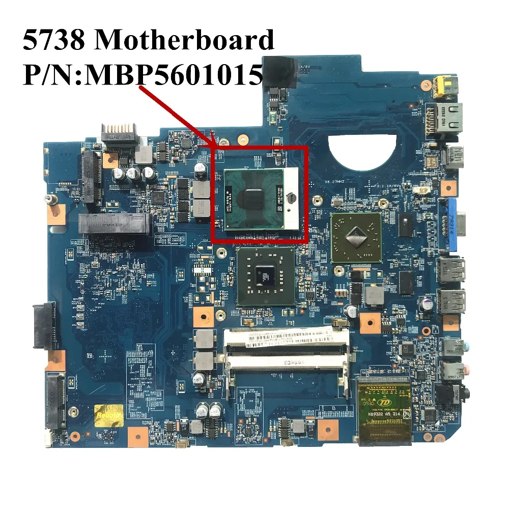 SZWXZY для ноутбука Acer Aspire 5738 Материнская плата HD 4570 512MB GM45 DDR2 MBP5601015 JV50 MV M92 48.4CG07.011 100%