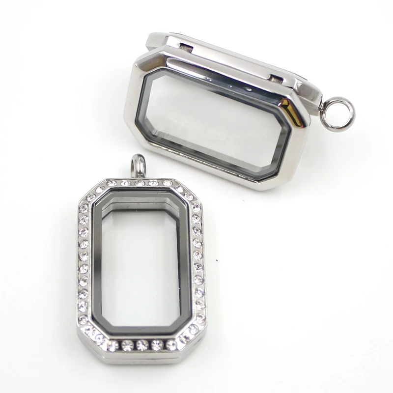 Подвеска-медальон женская из нержавеющей стали с кристаллами 20 мм х 30 | Украшения